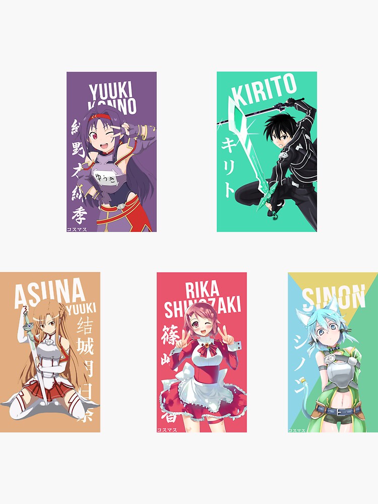 "Sword art online sticker pack" Sticker by AnimeDude Redbubble
