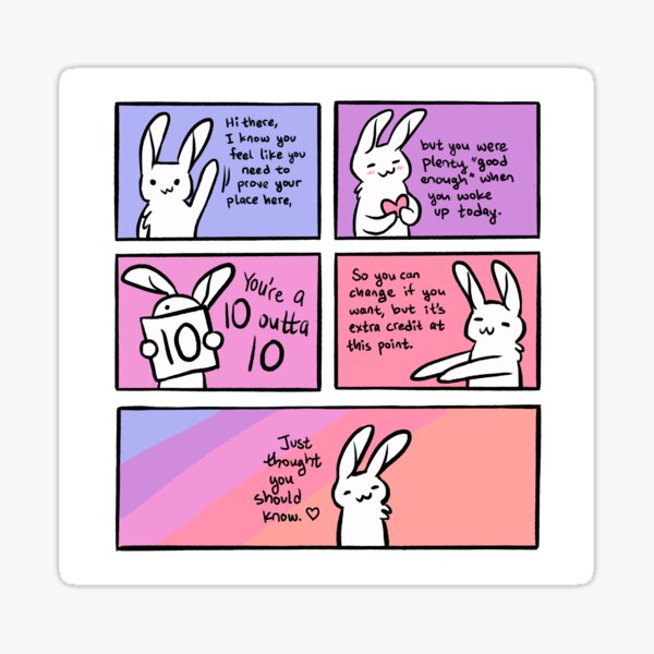 Artikel-Vorschau von "10 von 10" Bunny Comic, designt und verkauft von thelatestkate.