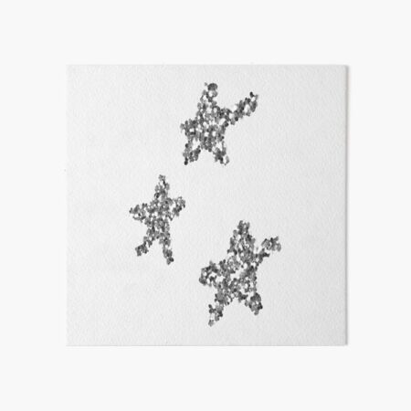 silver glitter stars | Art Board Print