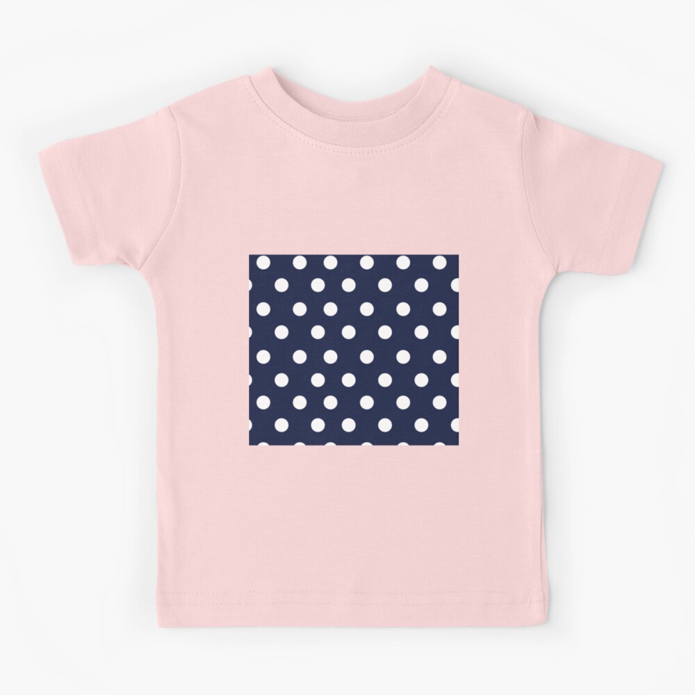 Navy Blue White Polka Dots Polka Dots Graphic T-Shirt | Redbubble