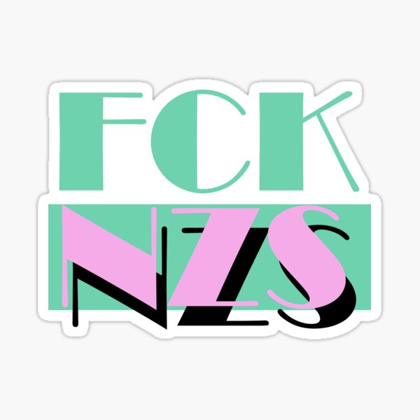Vista previa del artículo con la obra «FCK NZS AFD contra el racismo», diseñado y vendido por Simcom.