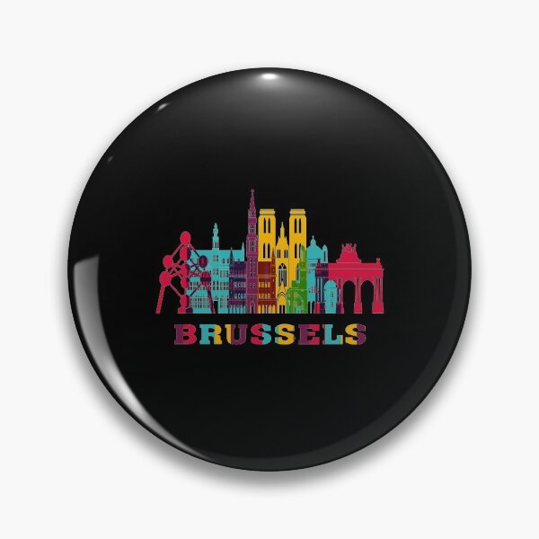 Item preview, Brussels City Skyline Belgium Landmark designed and sold by TeeHome.