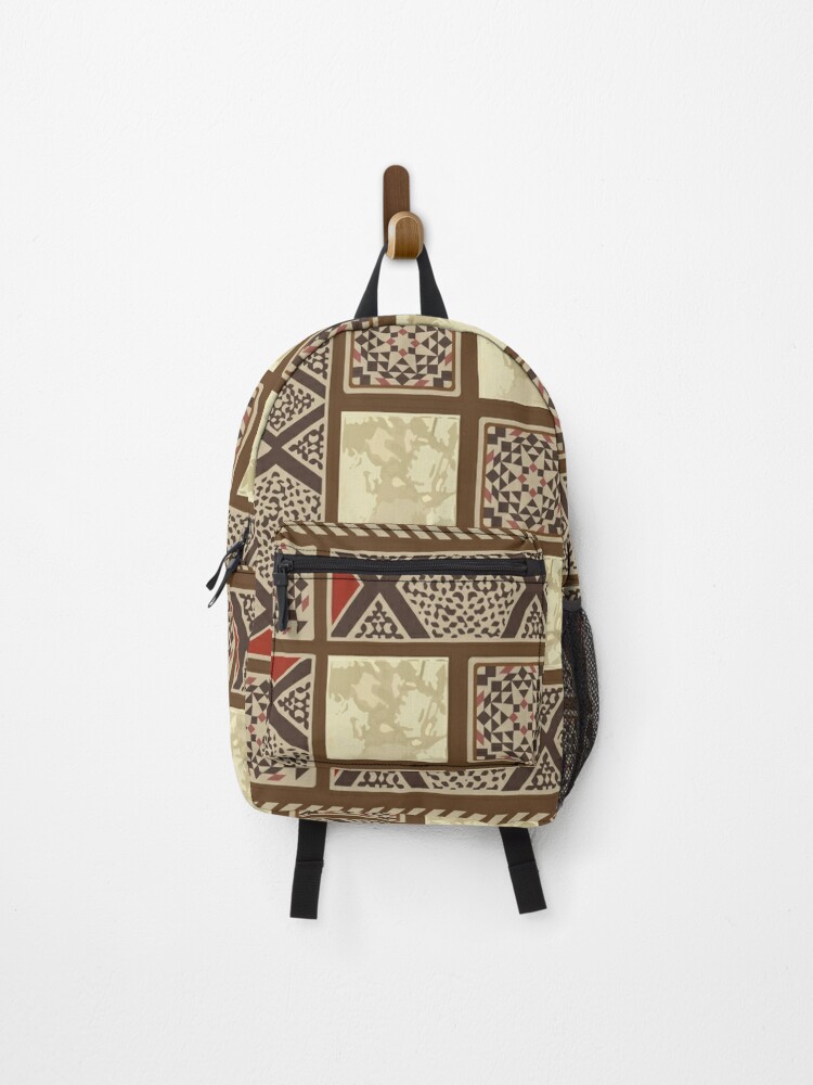 monogram stripe print E-canvas backpack, Burberry