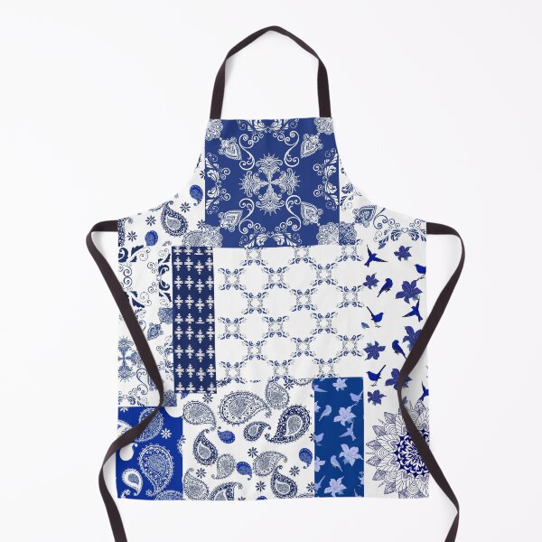 Item preview, Blue willow,tribal boho patchwork pattern designed and sold by MariaMarinova.