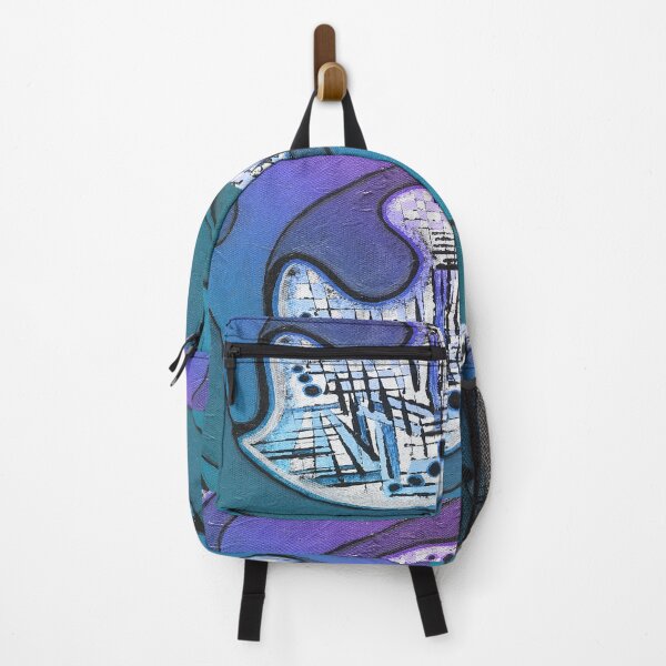 Item preview, Abstracto fresco: pintura acrílica digitalizada en azul, morado y blanco designed and sold by uniQuin.