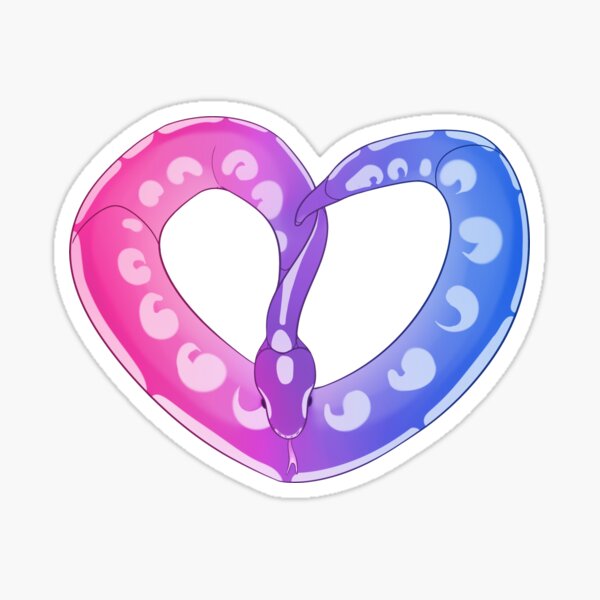 Ball Python Heart (Bi Pied) Sticker