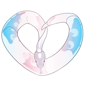 Artwork thumbnail, Ball Python Heart (Trans Pied) by Sumire76
