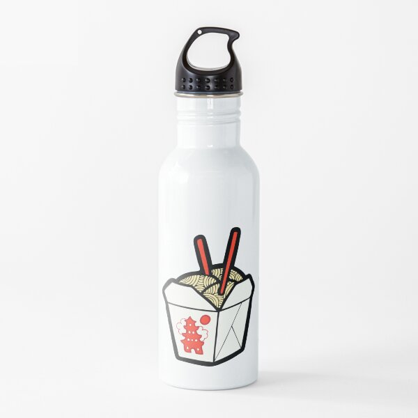 Take-Out Noodles Box Pattern Water Bottle