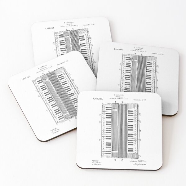 Item preview, Vintage Accordion Patent 1917 Drawing Art designed and sold by designsnmore.