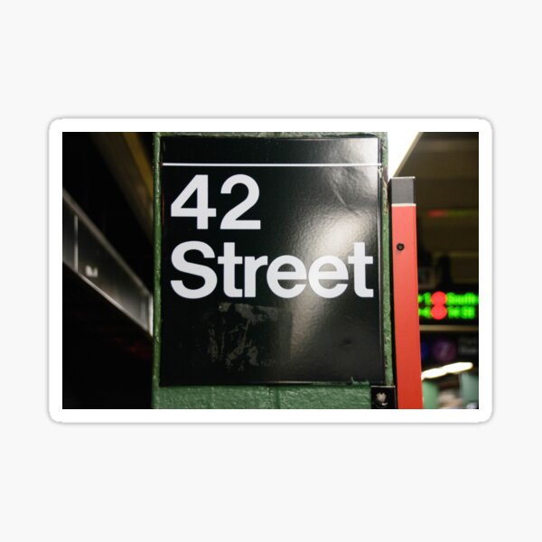 42nd Street NYC Subway Sticker