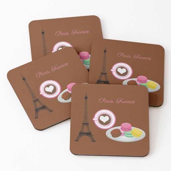 Item preview, The Heart's Pleasure, Paris, Eiffel Tower and French Macarons designed and sold by Amalzaki.