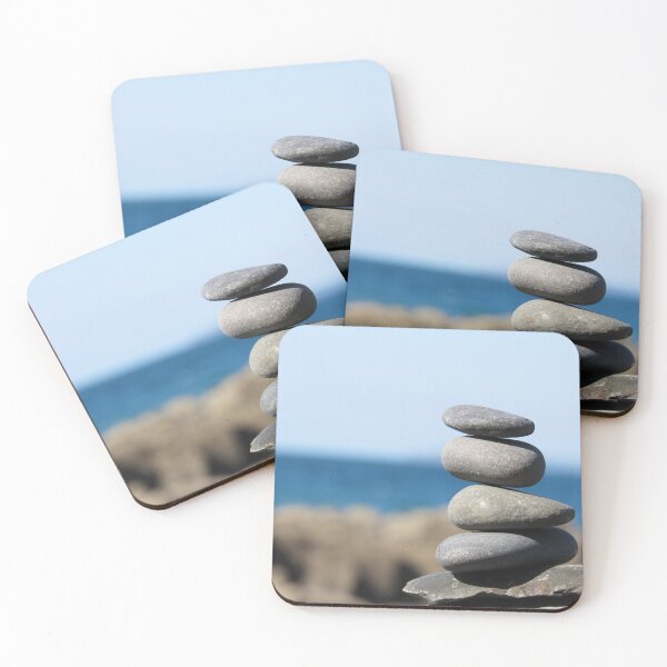 Item preview, Balanced Pebbles By The Sea designed and sold by WildandDivine.