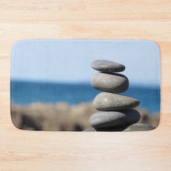 Item preview, Balanced Pebbles By The Sea designed and sold by WildandDivine.