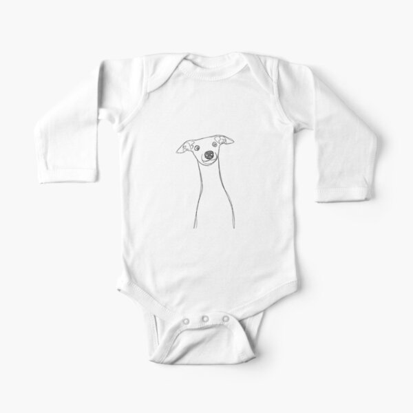 Mri-le1 Baby Boy Long Sleeved Coveralls Greyhound Dog Heart-1 Baby Clothes 