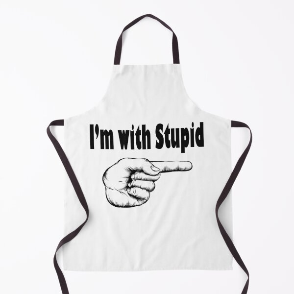 Item preview, IM WITH STUPID - WHITE AND BLACK FINGER TYPOGRAPHY DESIGN designed and sold by Iskybibblle.