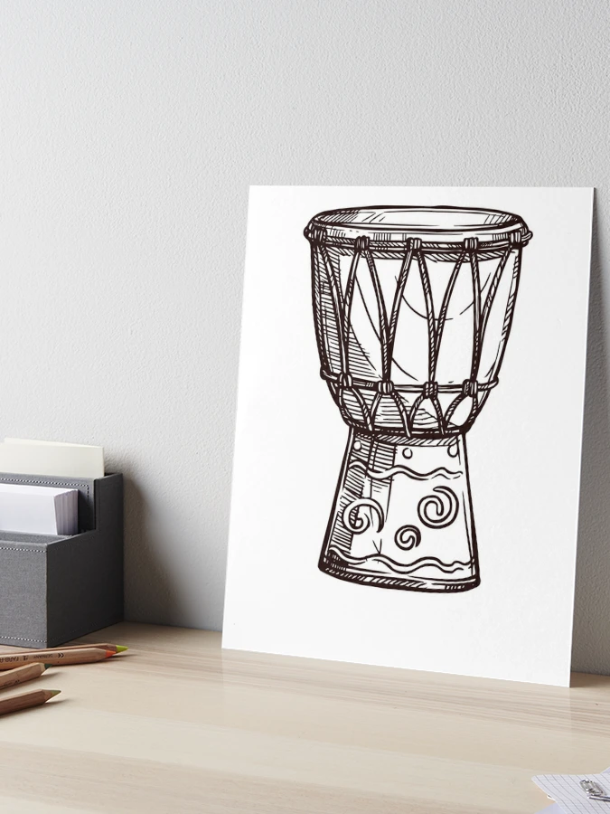 Two African djembe drums Adult V-Neck by GoodMood Art - Mobile Prints