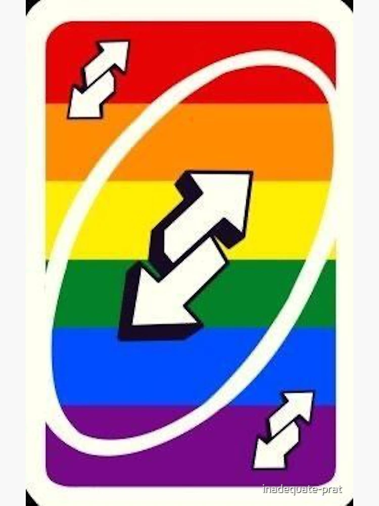 Uno Reverse Lesbian Pride Flag Sticker Greeting Card for Sale by lichwitch
