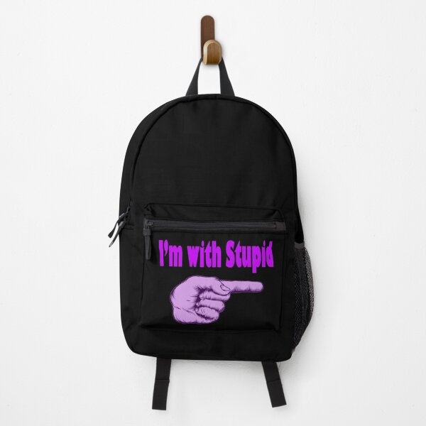 Item preview, IM WITH STUPID - PINK FINGER TYPOGRAPHY DESIGN designed and sold by Iskybibblle.