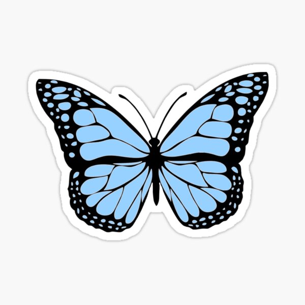 Cute Blue Butterfly Sticker