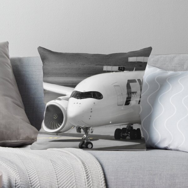 Taxiing A350 Throw Pillow