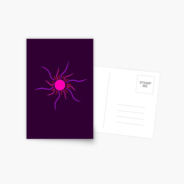 Pink sun Postcard