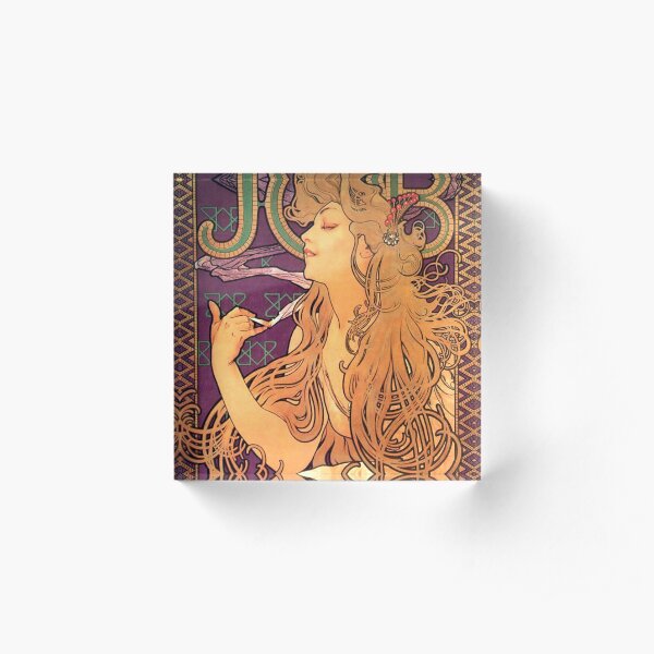 Job,Alphonse Mucha,art nouveau,litography Acrylic Block