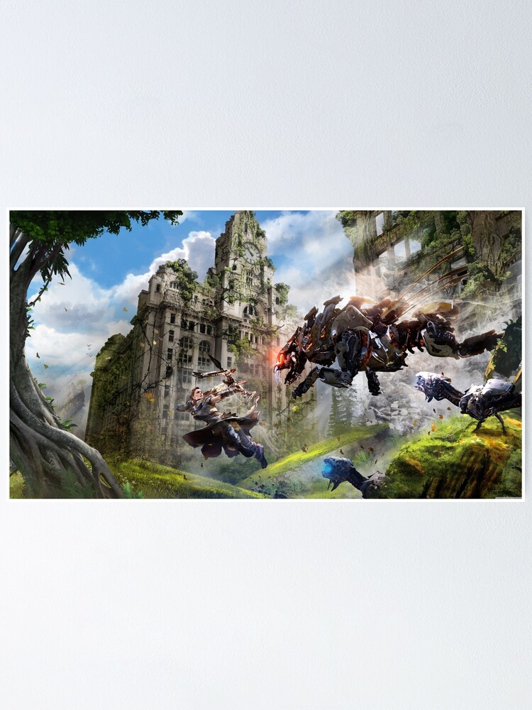Horizon Zero Dawn Machines Fight Wallpaper Poster For Sale By Pasu979 Redbubble