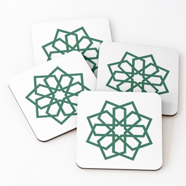 Item preview, Green geometric patterns  designed and sold by ZAHARA-.