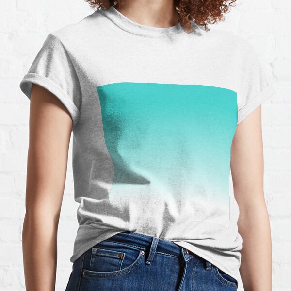 Robin's Egg Blue Ombre Fading Gradient Classic T-Shirt