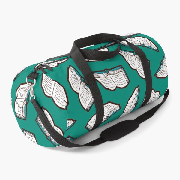Bookish Reading Pattern in Jade Duffle Bag
