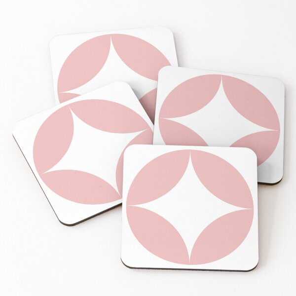 Item preview, Classic tile circle pattern in pink designed and sold by lonelyflight.