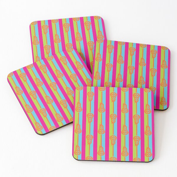 Item preview, Bright Retro Lacrosse Sticks and Stripes Pattern designed and sold by Susan Says.