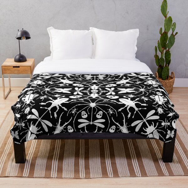 Item preview, Insectos blancos y calaveras sobre negro designed and sold by FouShop.