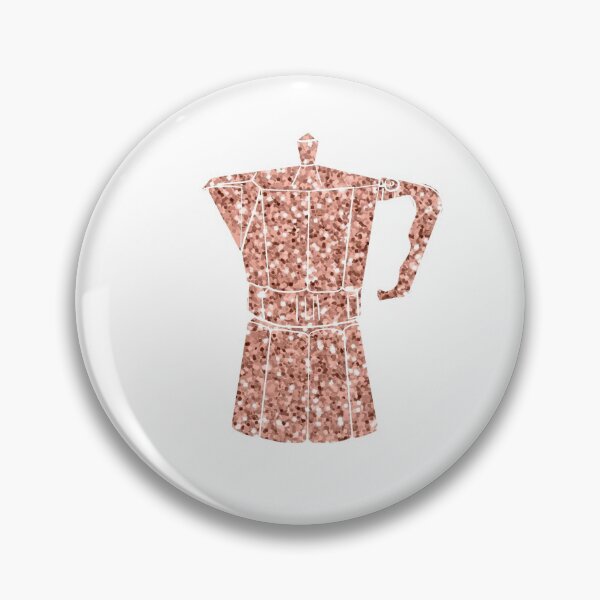 Item preview, Rose Gold Moka Pot Barista Art  designed and sold by Carla Perry.