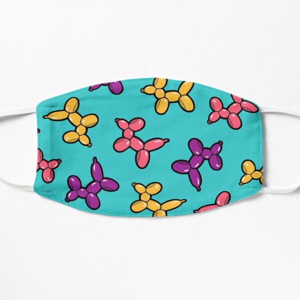 Balloon Animal Dogs Pattern in Blue Mask