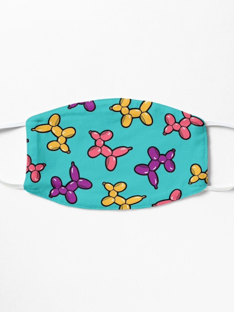 Alternate view of Balloon Animal Dogs Pattern in Blue Mask