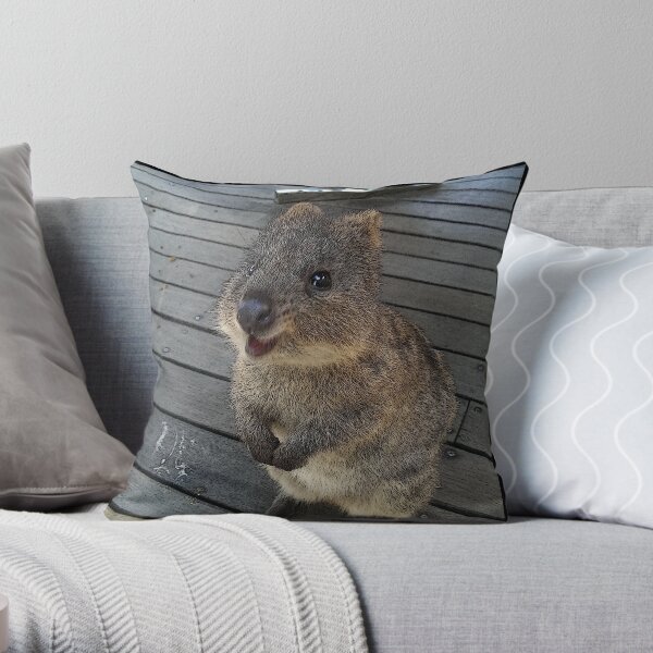 Be Quokka happy Throw Pillow