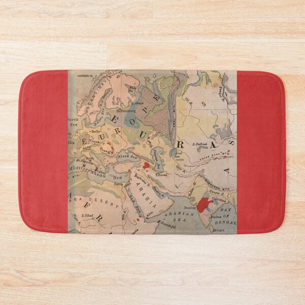 Item preview, Antique Map of Europe, Africa, India 1800s designed and sold by djrunnels.