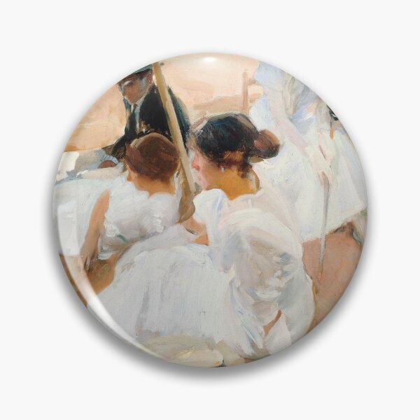 Item preview, Joaquín Sorolla - Under the awning, on the Beach at Zarauz designed and sold by Impressionist Masters.