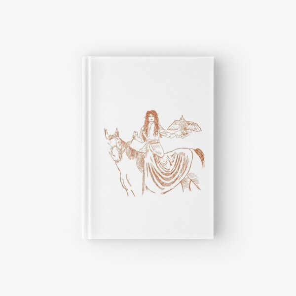 Falcon trainer horse woman Hardcover Journal