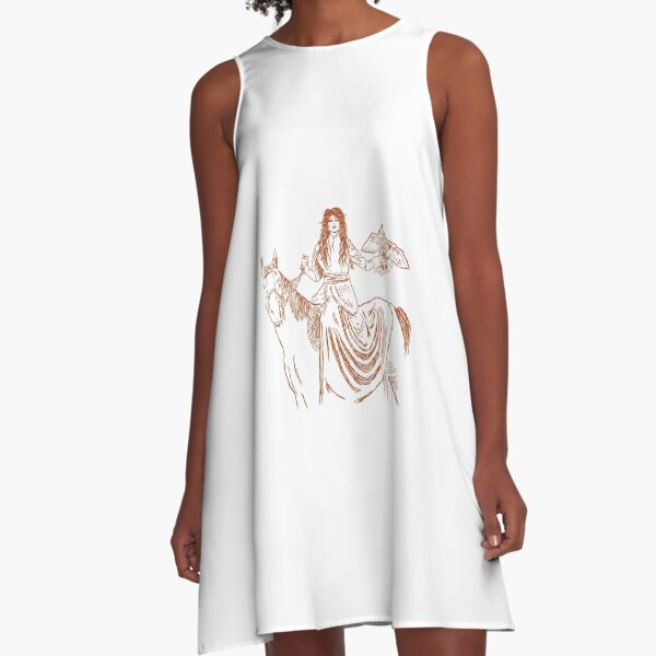 Falcon trainer horse woman A-Line Dress