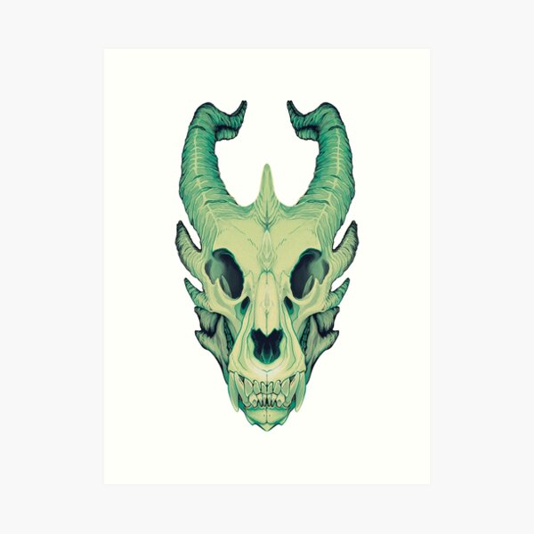 Dragon Skull Art Print