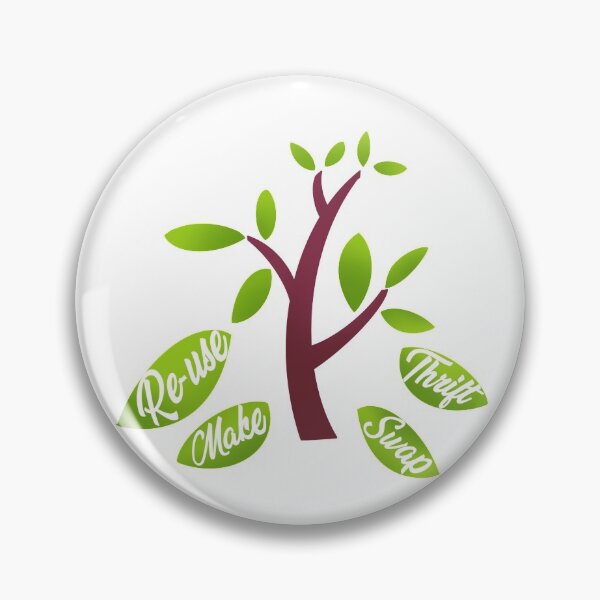 Item preview, Eco Tree "Re-use, Make, Thrift, Swap" Design designed and sold by SimonWoodsArt.