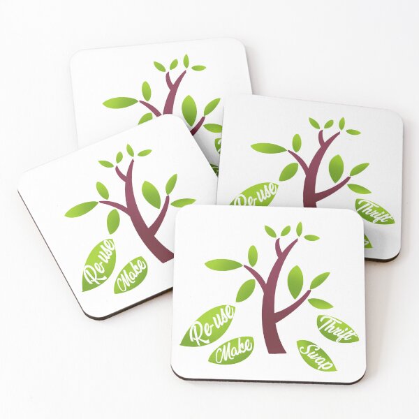 Item preview, Eco Tree "Re-use, Make, Thrift, Swap" Design designed and sold by SimonWoodsArt.