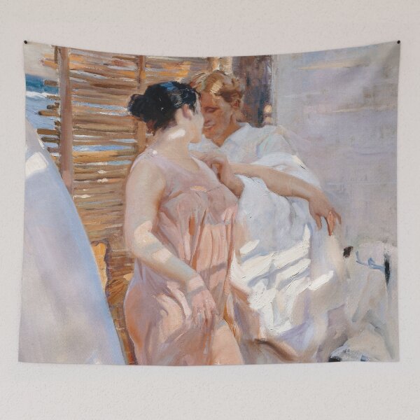 Item preview, Joaquín Sorolla - The Pink Robe. After the Bath designed and sold by Impressionist Masters.