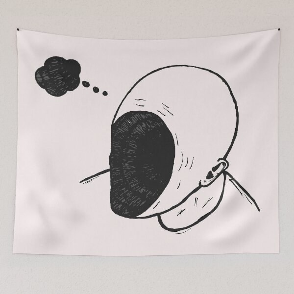 Item preview, Bubble Face, Black and White Cartoon designed and sold by robalonso.