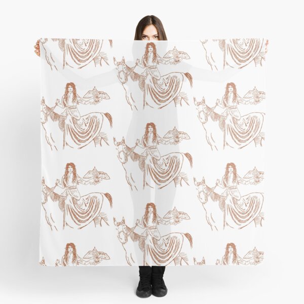 Falcon trainer horse woman Scarf