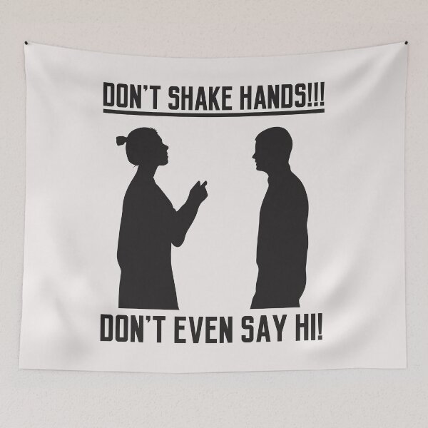 Item preview, Don't shake hands social distancing designed and sold by ayaato.