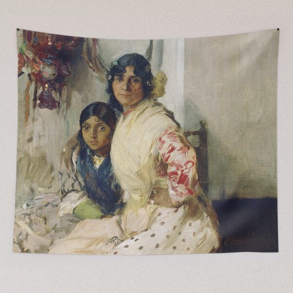 Item preview, Joaquín Sorolla - Pepilla the Gypsy and Her Daughter designed and sold by Impressionist Masters.