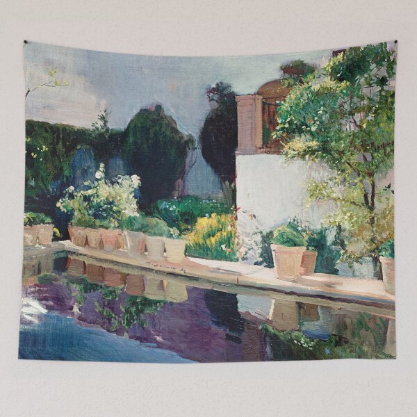 Item preview, Joaquín Sorolla - Palace of Pond, Royal Gardens in Seville designed and sold by Impressionist Masters.
